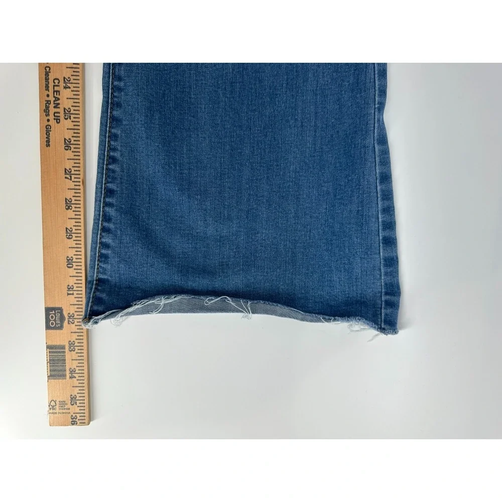 Wild Fable Jeans Womens 8 Blue Denim Low-Rise Flared Leg Front-Cinched Ruched